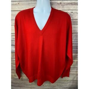 BOBBY JONES HICKEY-FREEMAN BRAND VINTAGE V-NECK GOLF SWEATER 2XL WOOL MADE ITALY